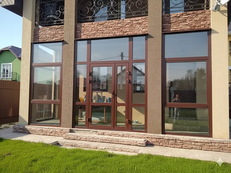 Остекление террасы легким профилем ТАТПРОФ TDS40 с панорамным видом